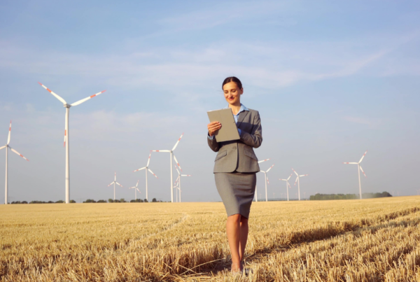 woman walking in field